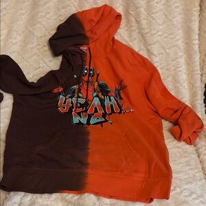 Marvel Orange and Brown Hoodie
Size L